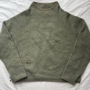 L.L. Bean Olive Green Crew Neck Sweater